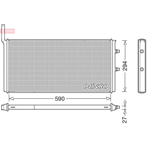 Denso Engine Radiator fits BMW 5 2010-2017