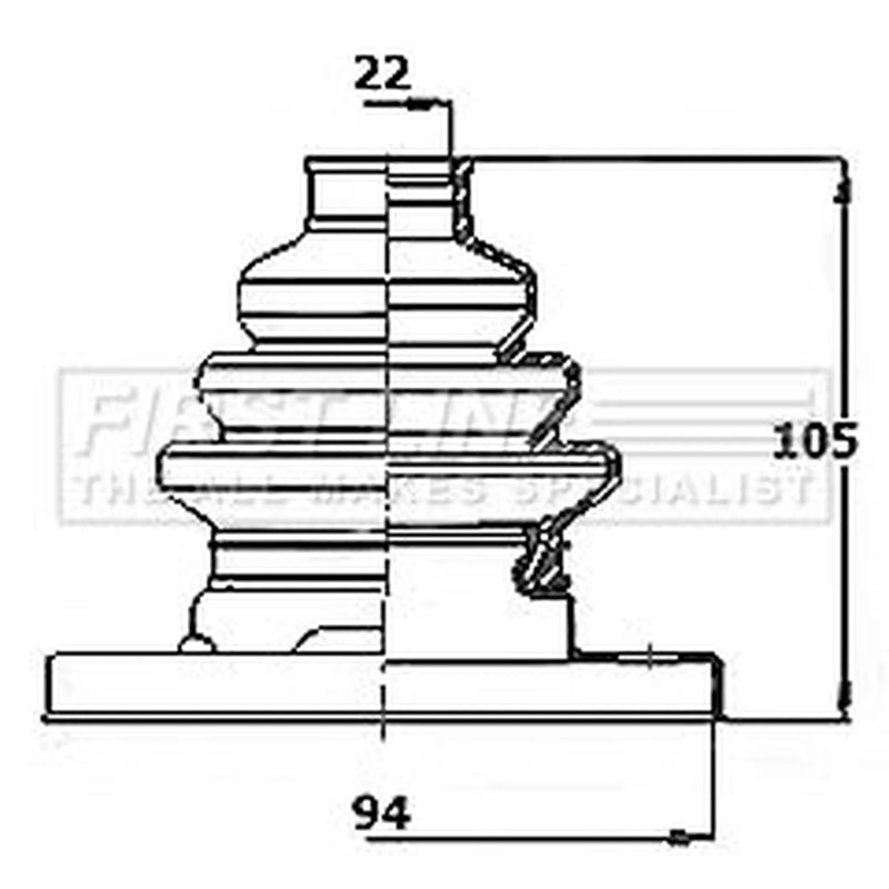First Line Drive Shaft Bellow Kit Rear Left fits BMW 5 1998-2003