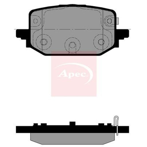 Apec Rear Brake Vented Discs & Pads fits Nissan X-Trail IV 2022 on 1.5
