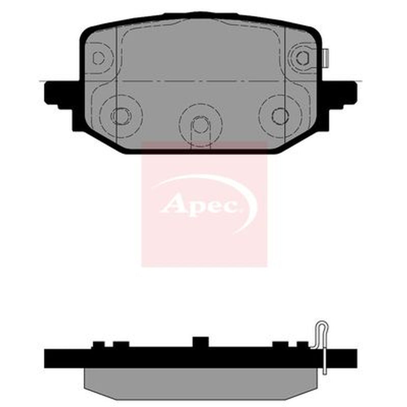 Apec Rear Brake Pad Set fits Nissan Qashqai III 2021-2025 1.3 1.5