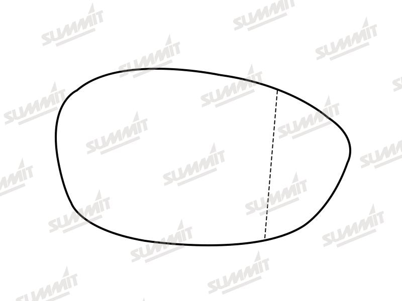 Summit Stick-On Standard Mirror Glass fits Alfa Romeo Brera, 4C & 8C Spider RHS Summit - Bars 4 Cars