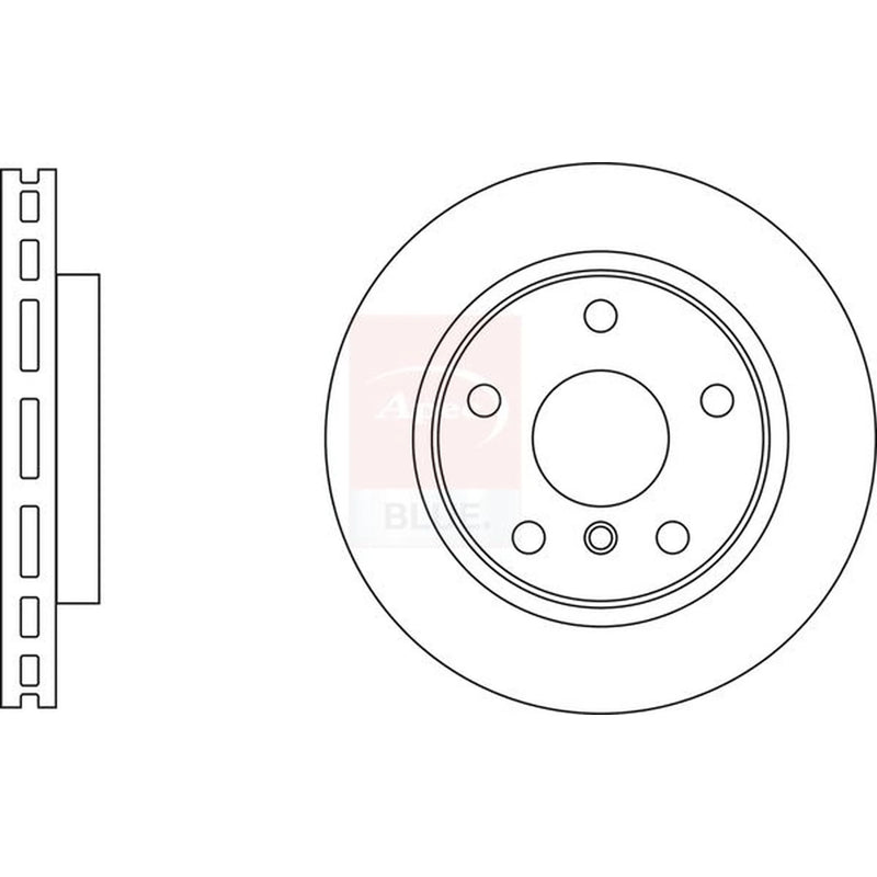 Apec 2 x Vented Front Brake Discs SDK6977-x2