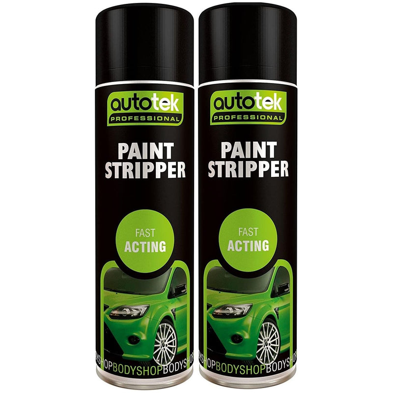 2x Paint Stripper Autotek Aerosol Paint Remover 500Ml Bodyshop Car Autotek  - Dynamic Drive