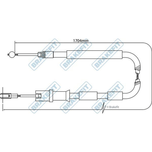 Apec Handbrake Cable Left Rear fits Mercedes-Benz Sprinter 3,5-T 2006-2018