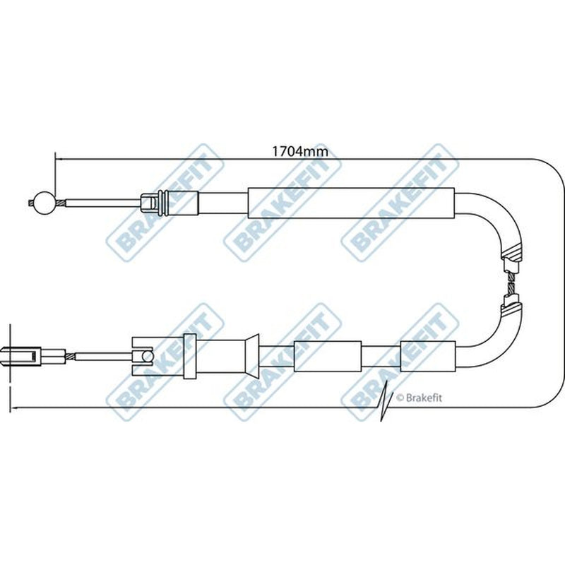Apec Handbrake Cable Left Rear fits Mercedes-Benz Sprinter 3,5-T 2006-2018