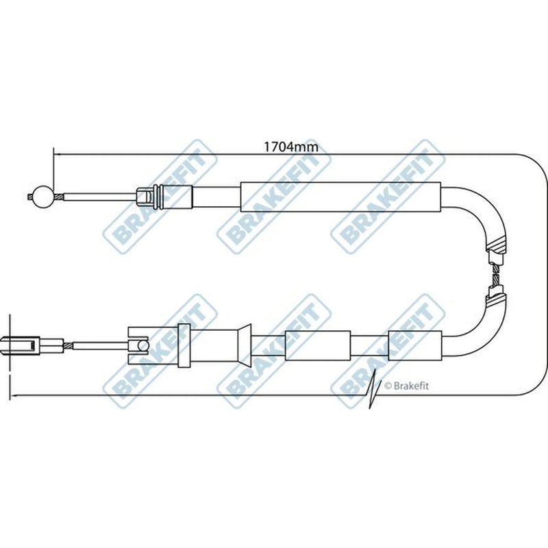 Apec Handbrake Cable Right Rear BBC3291