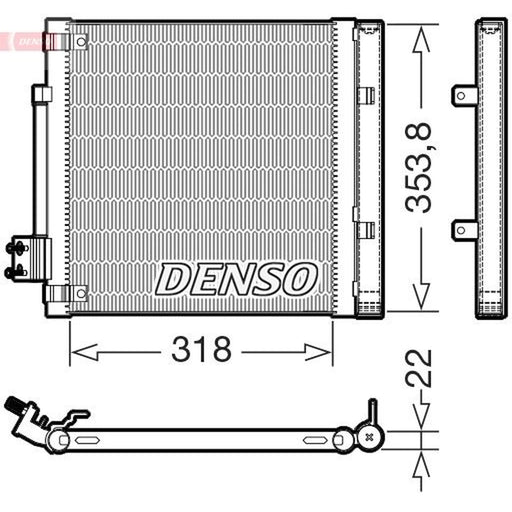 Denso Air Conditioning Condenser fits Tesla Model S 2012-2017