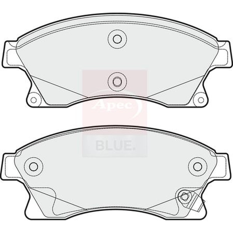 Apec Front Brake Pad Set fits Chevrolet Aveo 2011-2015 1.3 1.4 1.6