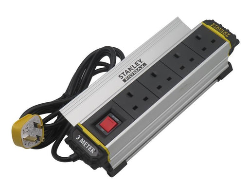 STANLEY Electrical 4-Gang IP20 Powerboard with Clamp 3m STANLEY� Electrical - NN4 Online