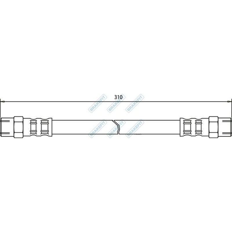 Apec Brake Hydraulic Hose Line Front fits BMW 3 1975-1984