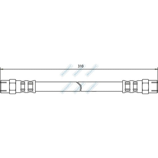 Apec Brake Hydraulic Hose Line Front fits BMW 3 1975-1984