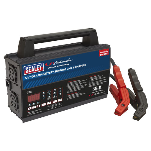 Sealey 12V Battery Support Unit & Charger 100A BSCU170 Sealey - Dynamic Drive