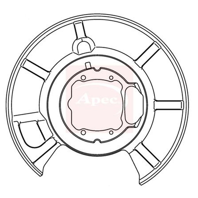 Apec Brake Disc Splash Guard Rear Right fits BMW 5 2001-2010