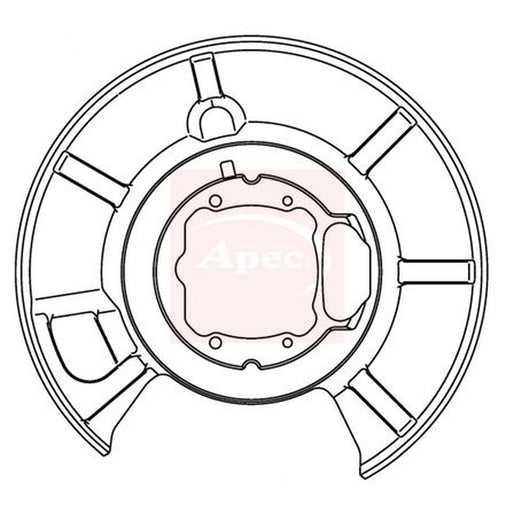 Apec Brake Disc Splash Guard Rear Right fits BMW 5 2001-2010