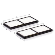 MANN-FILTER Service Kit with Air, Oil & Cabin Filters fits Mazda 2 2008-2015 1.6