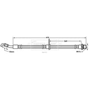 Borg & Beck Brake Hydraulic Hose Line Rear Left BBH7623