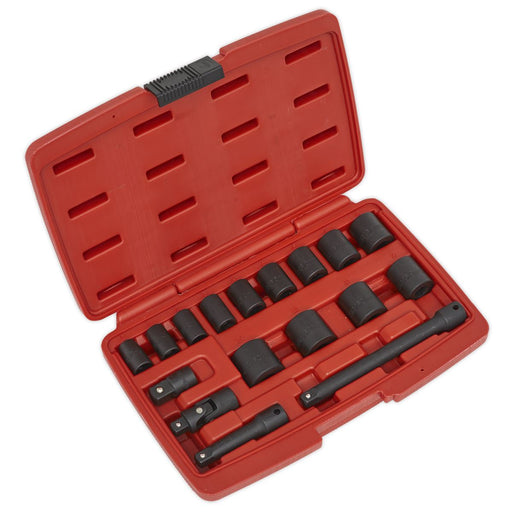 Sealey Impact Socket Set 17pc 3/8"Sq Drive Metric AK68217 Sealey - Dynamic Drive