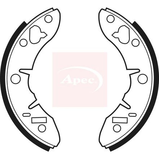 Apec Brake Shoe Set Axle Kit fits Austin Mini 1969-1981