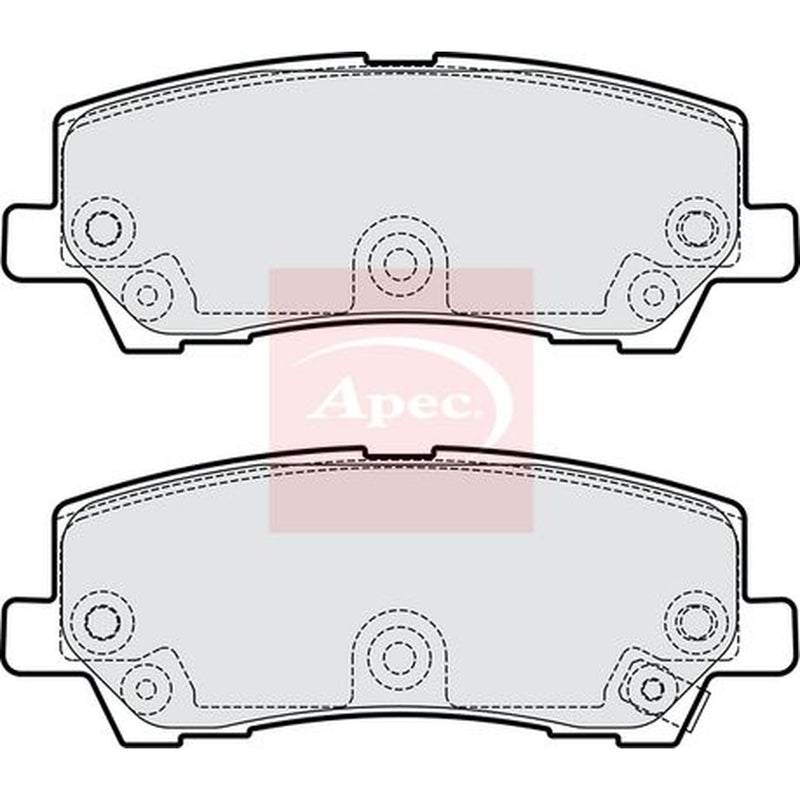 Apec Rear Brake Pad Set fits Ford Usa Mustang 2010 on 5.0