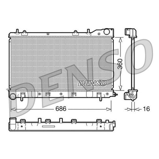 Denso Engine Radiator fits Subaru Forester 2002-2008 2.0 2.5
