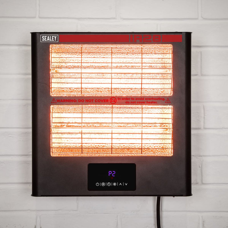 Sealey Wall Mounting Infrared Quartz Heater 2.8kW/230V IR28 Sealey - Dynamic Drive
