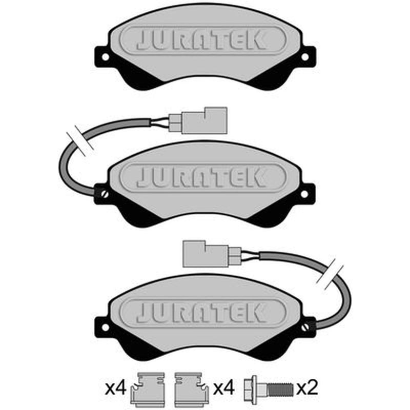 Juratek Front Brake Pad Set fits Ford Transit 2006-2014 2.2