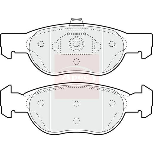 Apec Front Brake Pad Set fits Fiat Punto 1999-2012 1.2 1.9 188.031 188.233