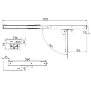 Sliding LCD TV Ceiling Bracket for Campers Nova - Dynamic Drive