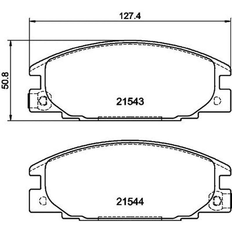 Mintex Front Brake Pad Set fits Bedford Brava 1988-1990 2.2 2.5