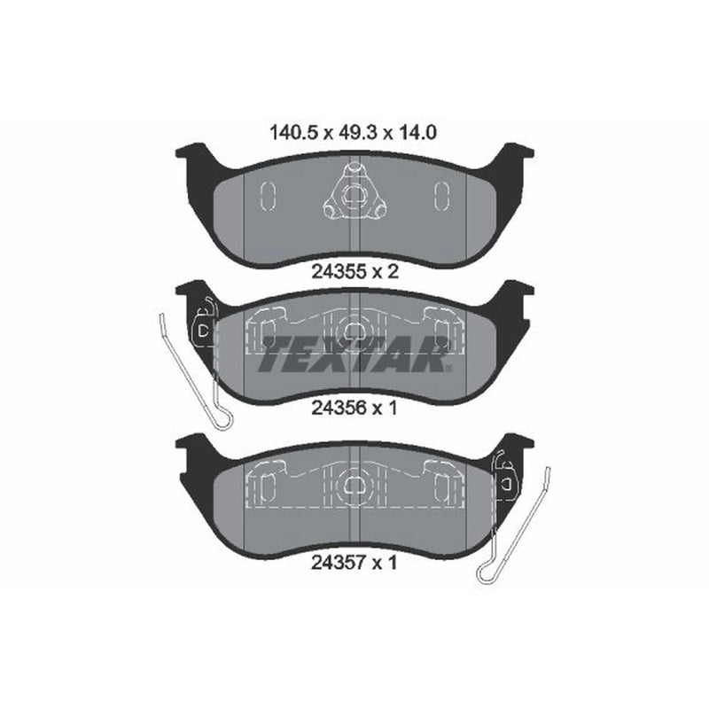 Textar Rear Brake Pad Set 2435501