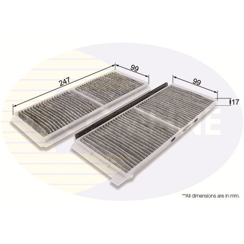 Comline Cabin Air Filter (Pollen Filter) fits Mazda 2 2007-2015 1.3 1.4 1.5 1.6