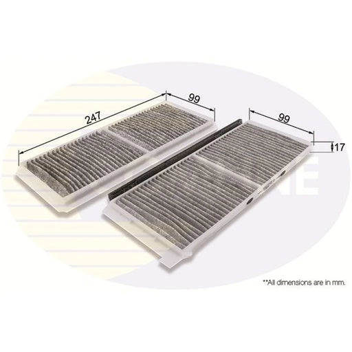 Comline Cabin Air Filter (Pollen Filter) fits Mazda 2 2007-2015 1.3 1.4 1.5 1.6