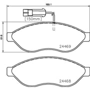 Brembo 4 x Front Brake Pad Set fits Citroën Relay III 2006-2023 2.0 2.2 3.0