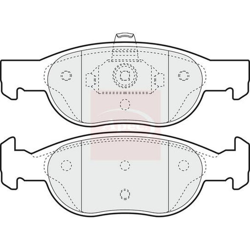 Apec Front Brake Pad Set fits Fiat Punto 1994-2006 1.2 1.7 188.233
