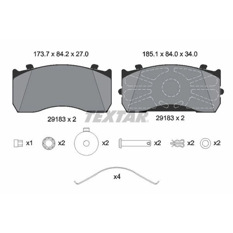 Textar Front Brake Pad Set 2918303