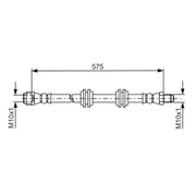 Bosch Brake Hydraulic Hose Line Rear fits Mercedes-Benz R-Class 2005-2014
