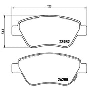 Brembo 4 x Front Brake Pad Set fits Fiat Doblo Box Body/Mpv 2003 on 1.9