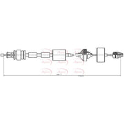 Apec Clutch Control Cable Pull fits Renault Kangoo 1997-2018 1.2 1.4 1.6 1.9