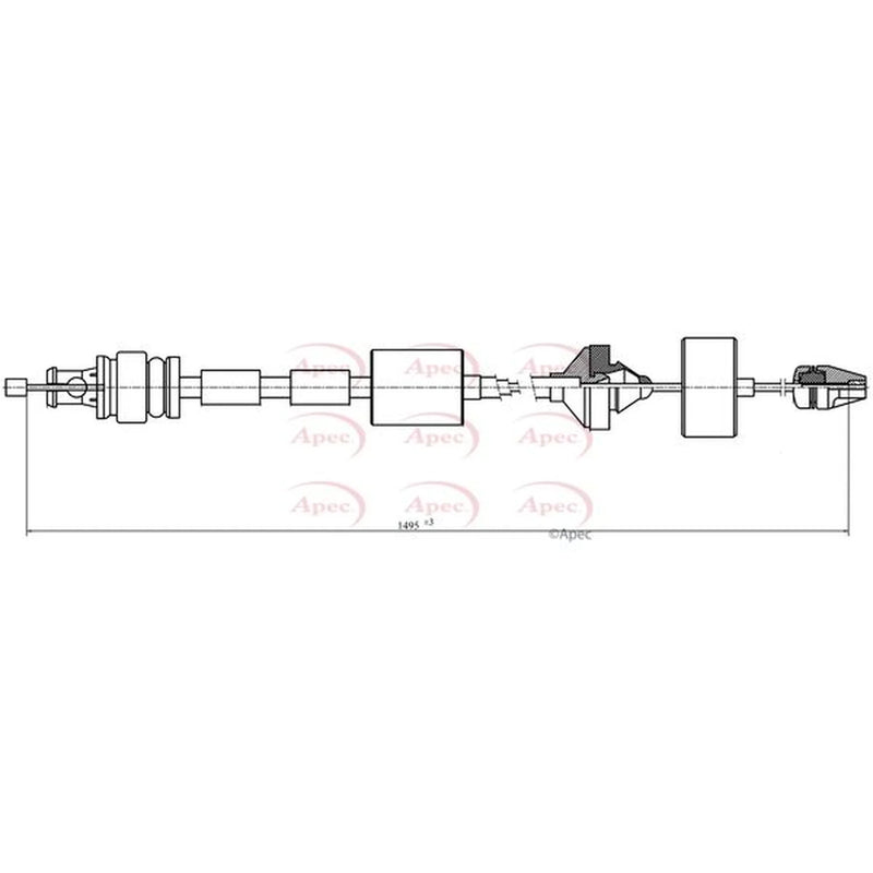 Apec Clutch Control Cable Pull CAB5036