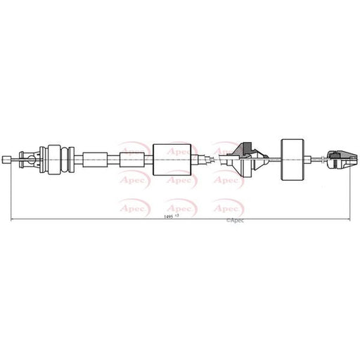 Apec Clutch Control Cable Pull fits Renault Kangoo 1997-2018 1.2 1.4 1.6 1.9