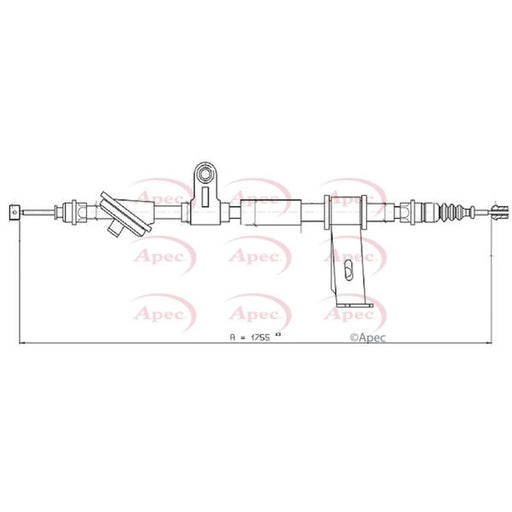 Apec Handbrake Cable Left Rear CAB1031