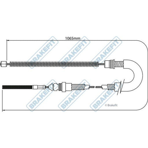 Apec Handbrake Cable Left Rear fits Citroën Dispatch I 1995-2006 1.9 2.0