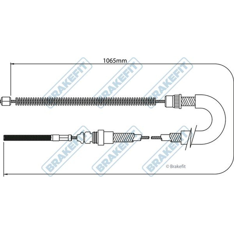 Apec Handbrake Cable Left Rear fits Citroën Dispatch I 1995-2006 1.9 2.0