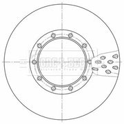 Borg & Beck Front Brake Vented Discs & Pads fits Man L2000 1993-2007