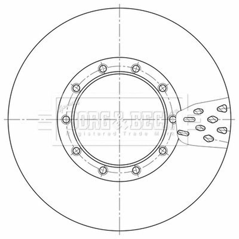 Borg & Beck Front Brake Vented Discs & Pads fits Man L2000 1993-2007