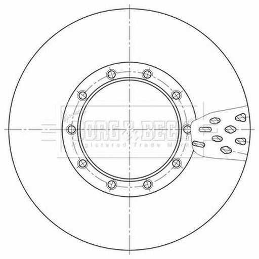 Borg & Beck Front Brake Vented Discs & Pads fits Man L2000 1993-2007