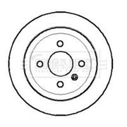 Borg & Beck Rear Brake Solid Discs & Pads fits Daewoo Nubira 2003-2004 1.4