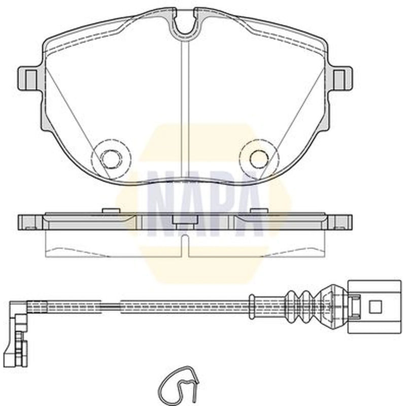 NAPA Front Brake Pad Set fits VW California T6 Camper 2015-2024 2.0
