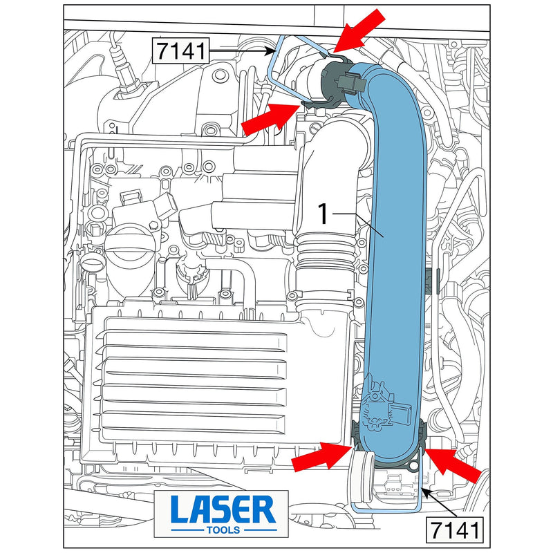 Laser Intake Manifold Pipe Release Tool 2pc - for VAG 7141 Laser - Dynamic Drive