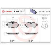 Brembo Xtra Rear Brake Perforated Discs & Pads fits Mini Mini 2006-2012
